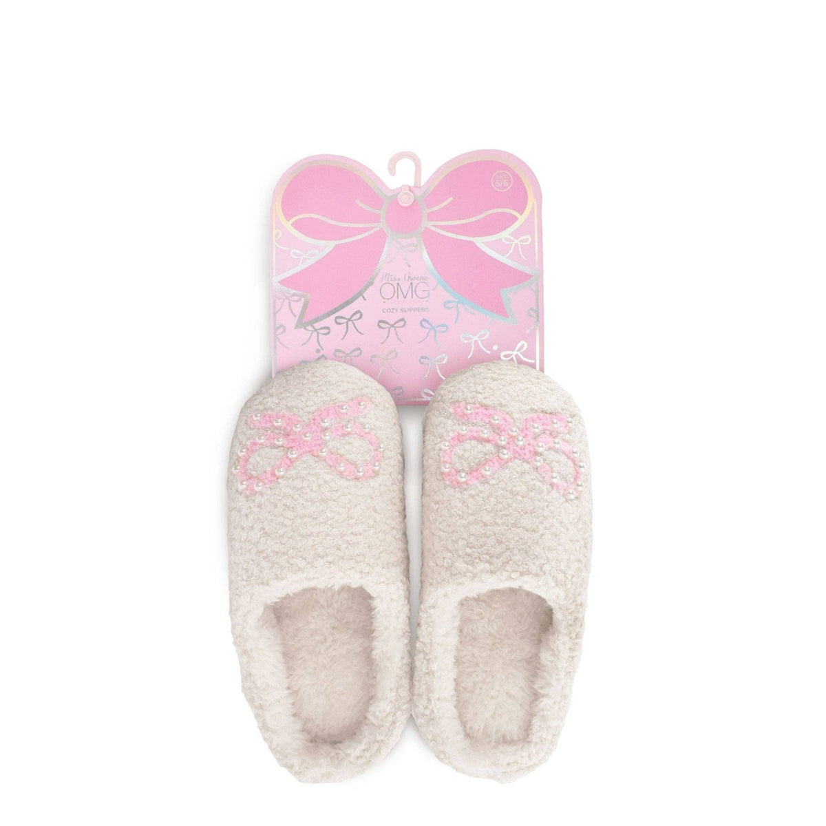 OMG Accessories - Bow Slippers with Pearls (4 PACK) | HONEYPIEKIDS 
