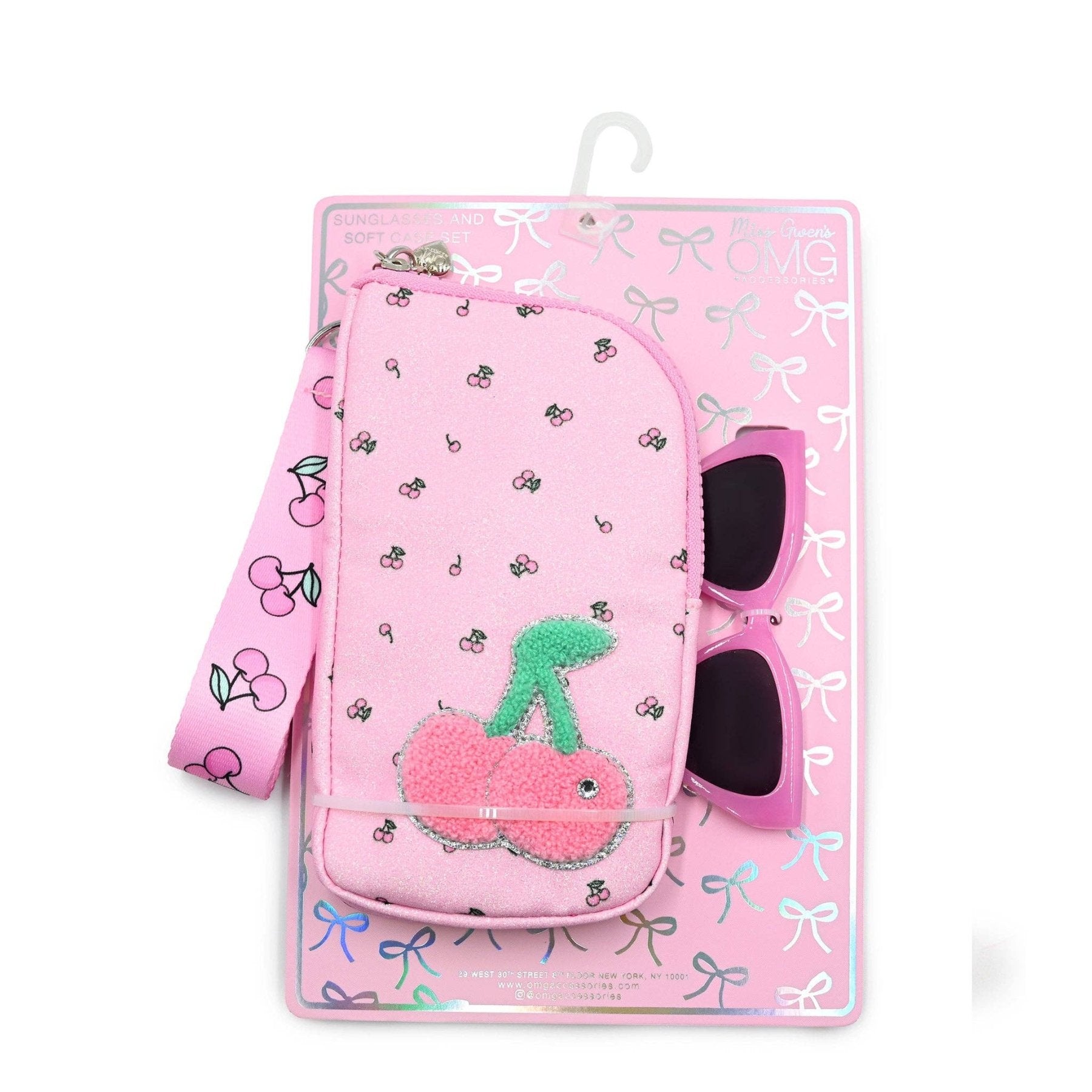 OMG Cherry Wristlet Case and Sunglasses Set | HONEYPIEKIDS