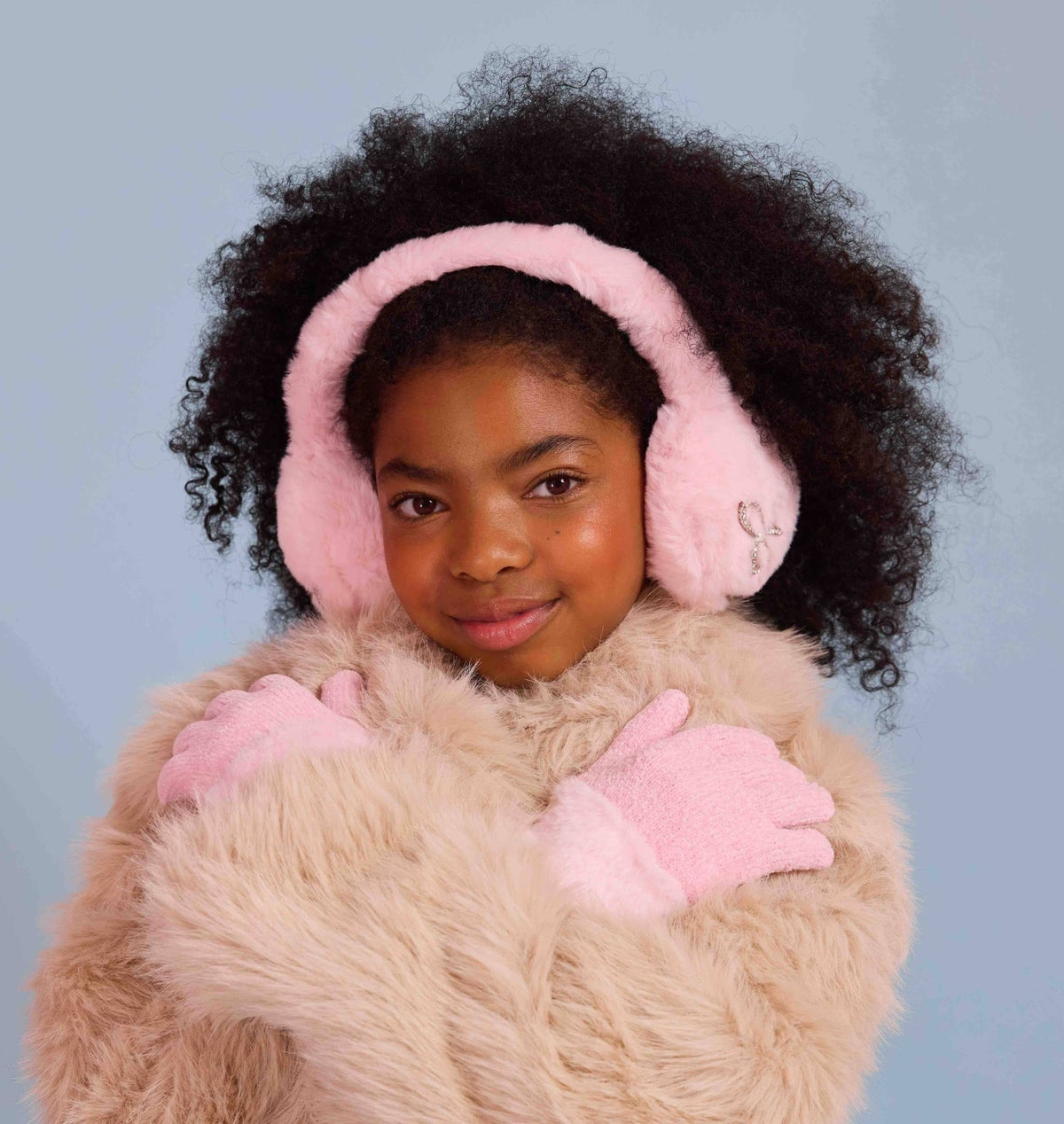 OMG Accessories - Rhinestone and Pearl Ear Muff and Gloves Set | HONEYPIEKIDS 