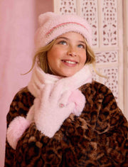 OMG Accessories - Rhinestone Bow Hat, Scarf, & Gloves Set | HONEYPIEKIDS 