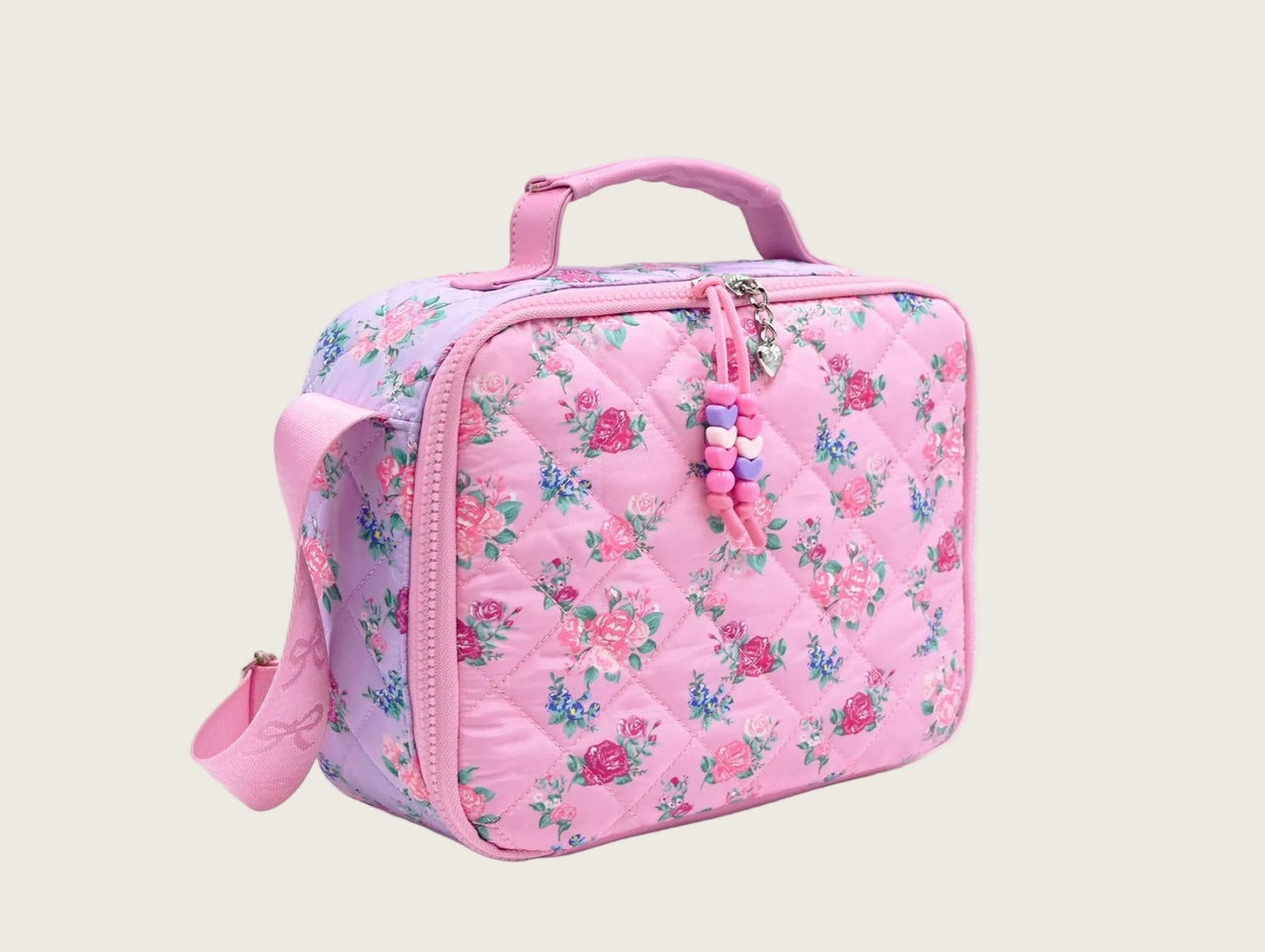 OMG Floral Quilted Lunch Bag with Charm | HONEYPIEKIDS