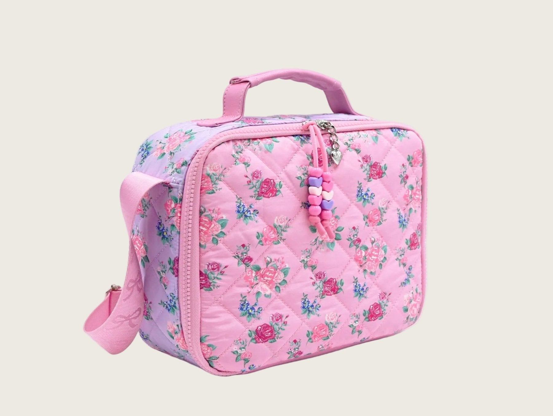 OMG Floral Quilted Lunch Bag with Charm | HONEYPIEKIDS