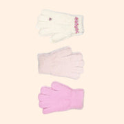 OMG Girls Rhinestone Hearts 3 Piece Gloves Set | HONEYPIEKIDS 