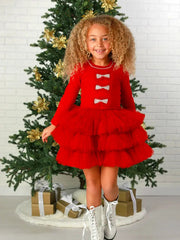 Ooh La La Couture Holiday Elise Tutu Dress in Ruby Red | HONEYPIEKIDS