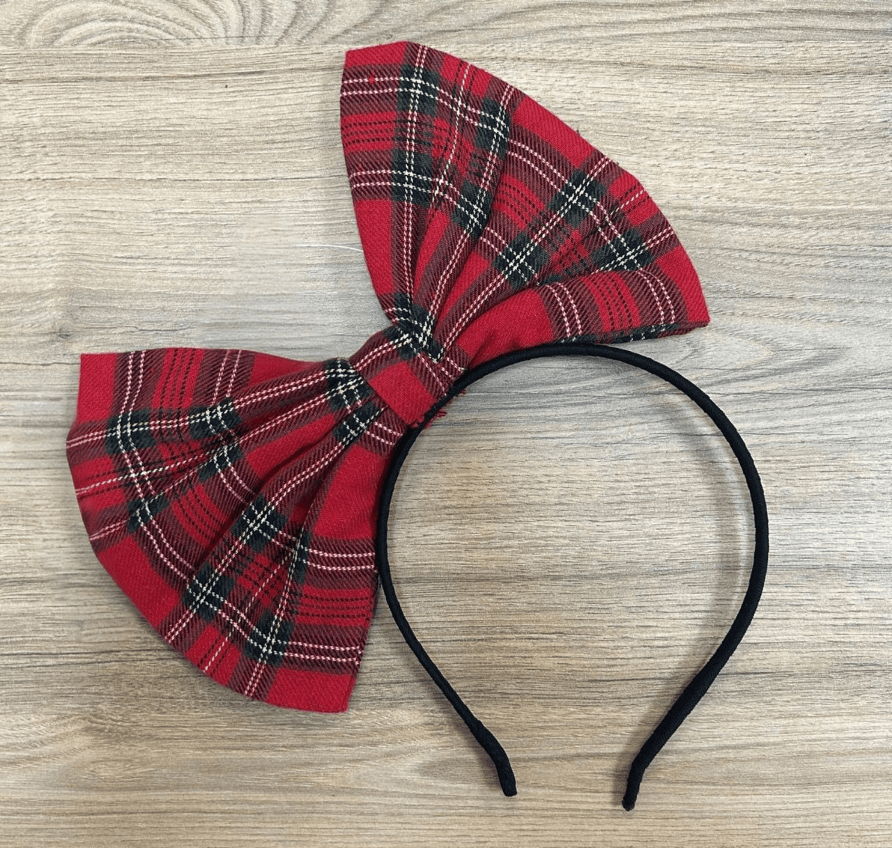 Ooh La La Couture Holiday Red Plaid Bow Headband | HONEYPIEKIDS 