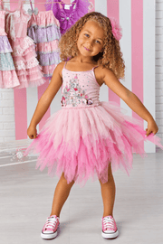 Ooh La La Couture Princess Castle Emma Tutu Dress - PINK OMBRE | HONEYPIEKIDS 