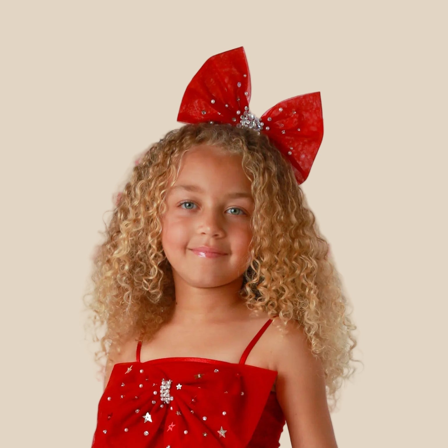 Ooh La La Couture Ruby Red Tulle Bow Headband | HONEYPIEKIDS 