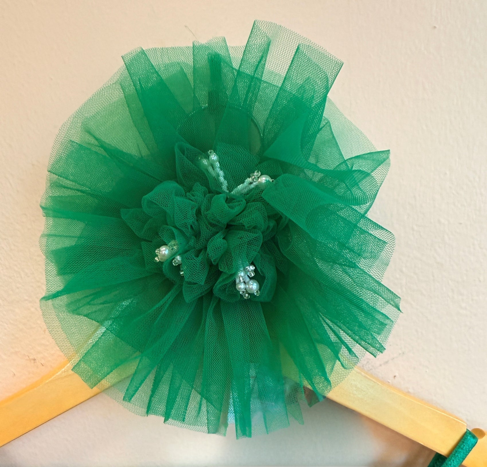 Ooh La La Couture Tulle Hair Clip - Emerald Green | HONEYPIEKIDS