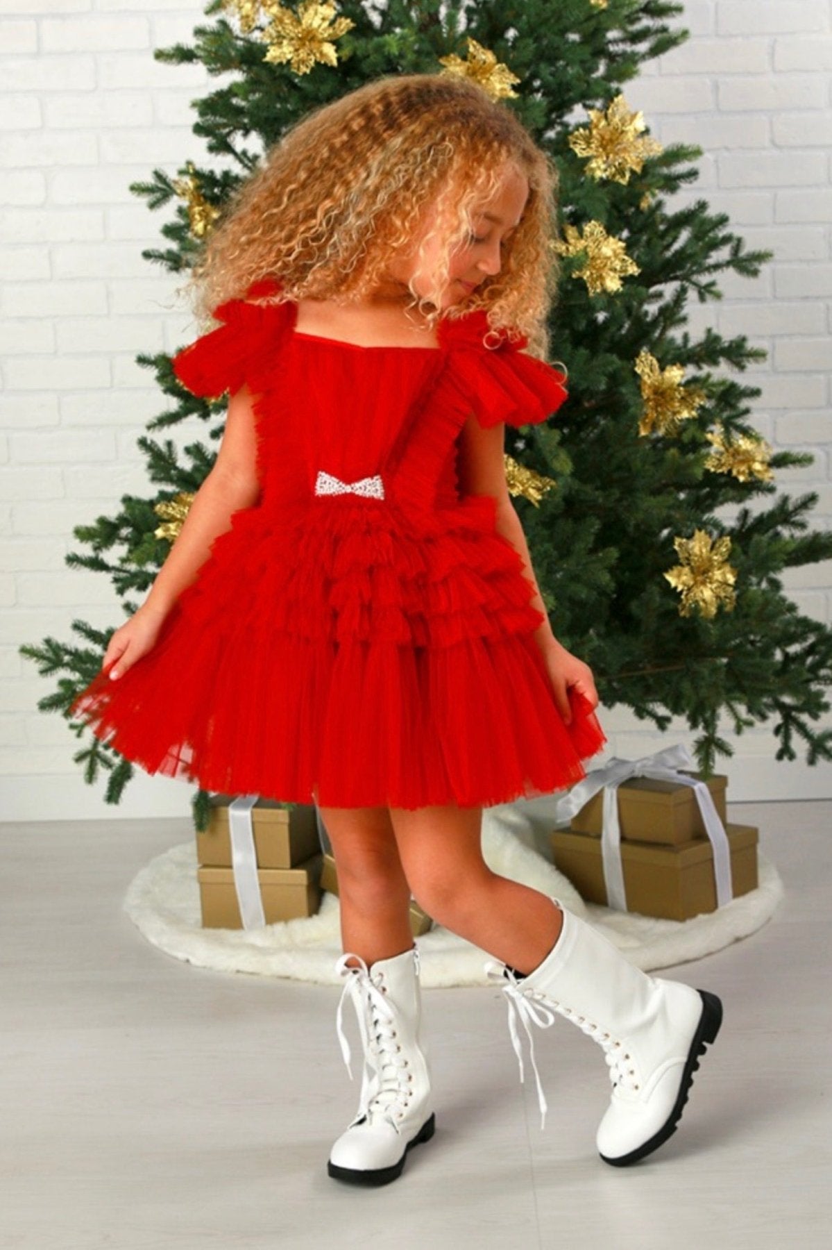 Ooh La La Couture Zoe Tutu Dress in Ruby Red | HONEYPIEKIDS
