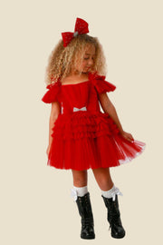 Ooh La La Couture Zoe Tutu Dress in Ruby Red | HONEYPIEKIDS