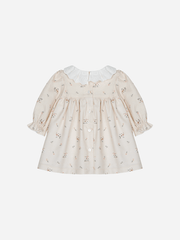 Patachou Baby Girls Beige Viyella Dress | HONEYPIEKIDS 