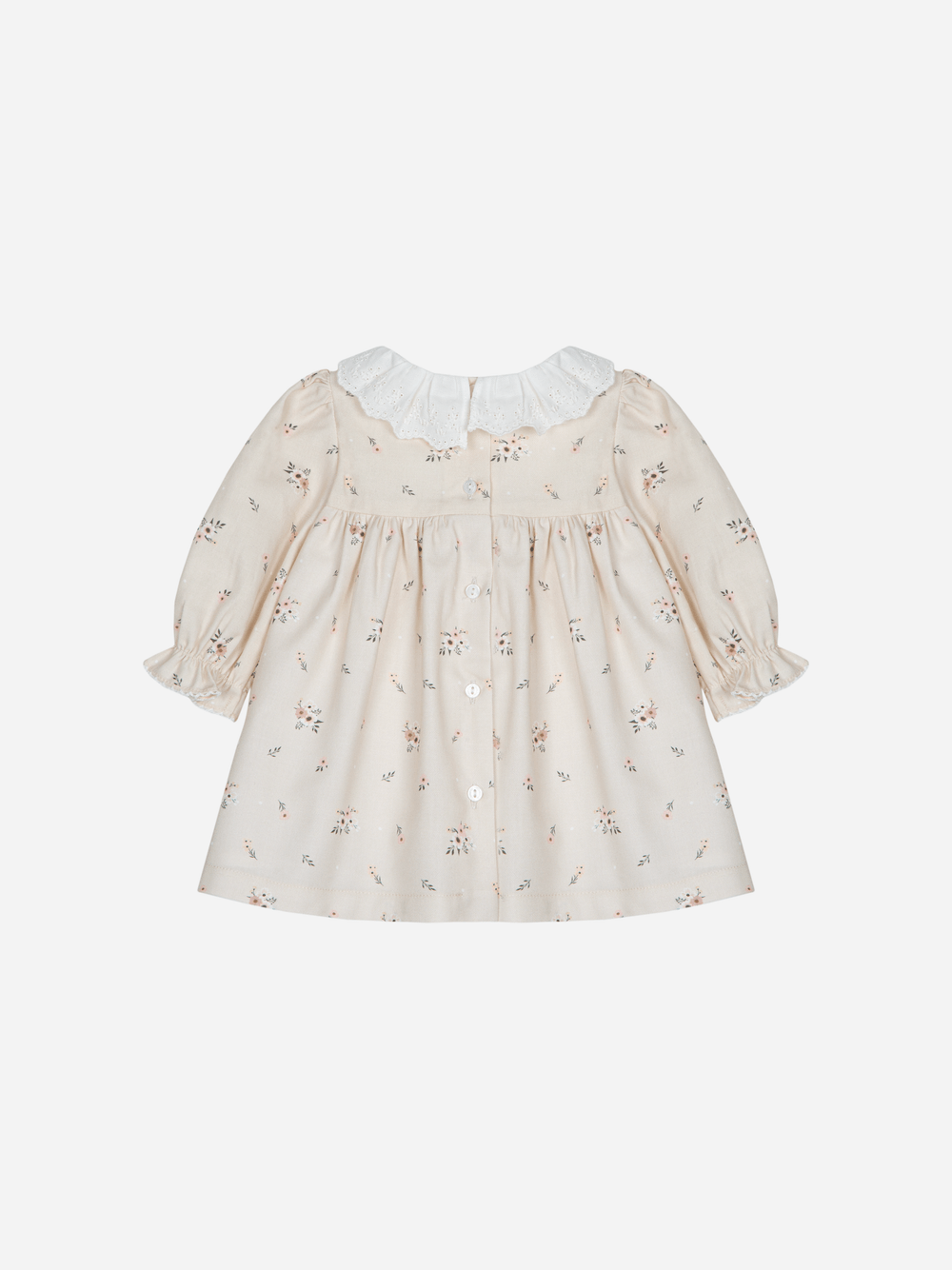 Patachou Baby Girls Beige Viyella Dress | HONEYPIEKIDS 
