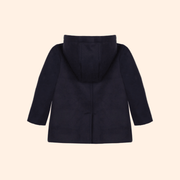 Patachou Boys Navy Blue Mouflon Coat With Hood | HONEYPIEKIDS 