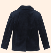Patachou Boys Navy Blue Velvet Jacket and Pants Set | HONEYPIEKIDS