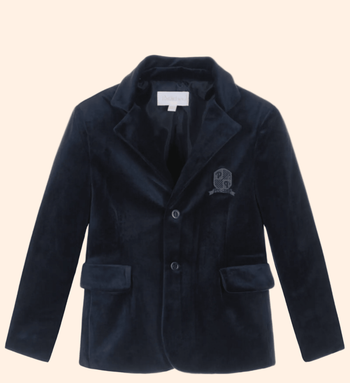 Patachou Boys Navy Blue Velvet Jacket and Pants Set | HONEYPIEKIDS