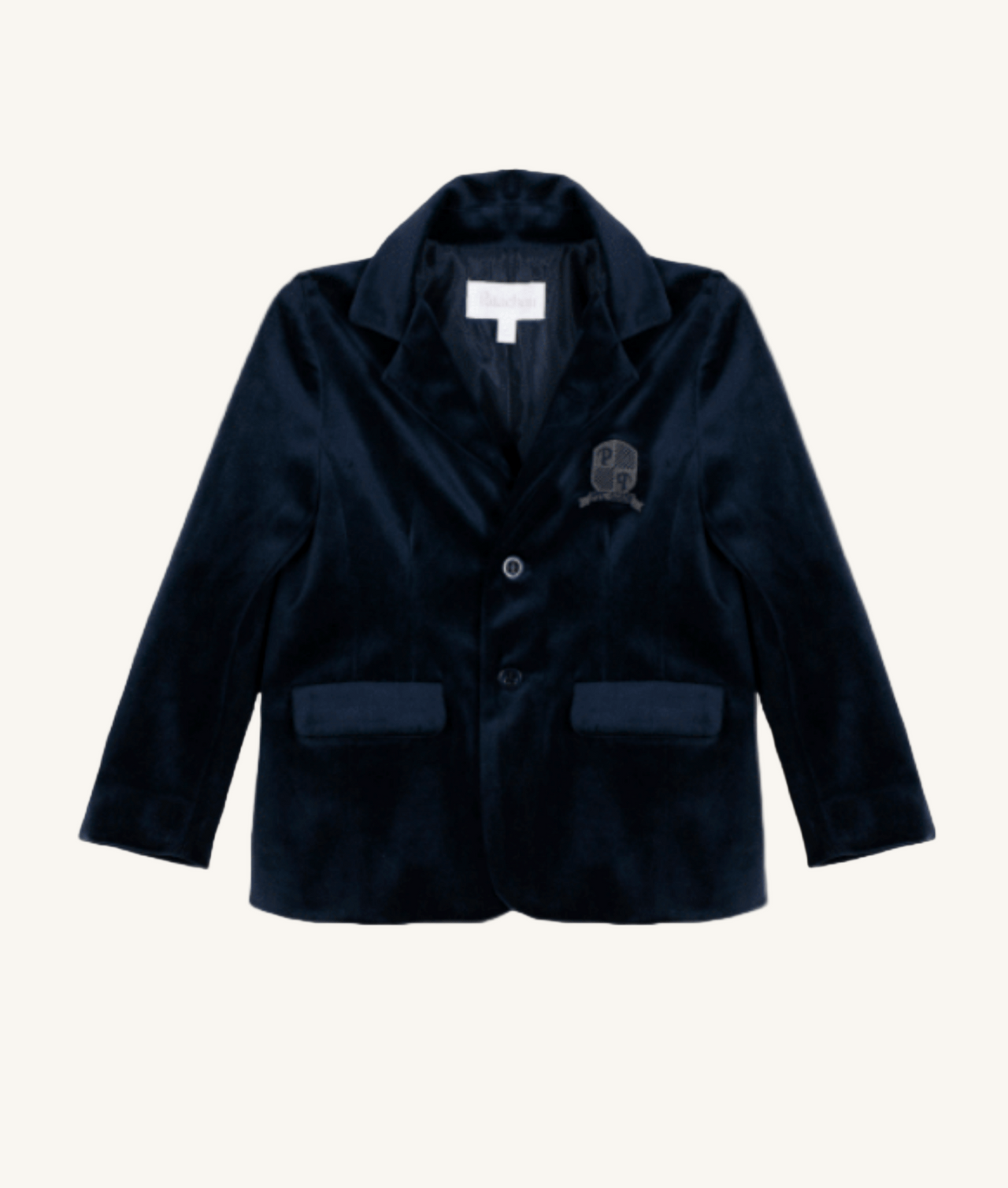Patachou Boys Navy Blue Velvet Blazer Jacket | HONEYPIEKIDS 