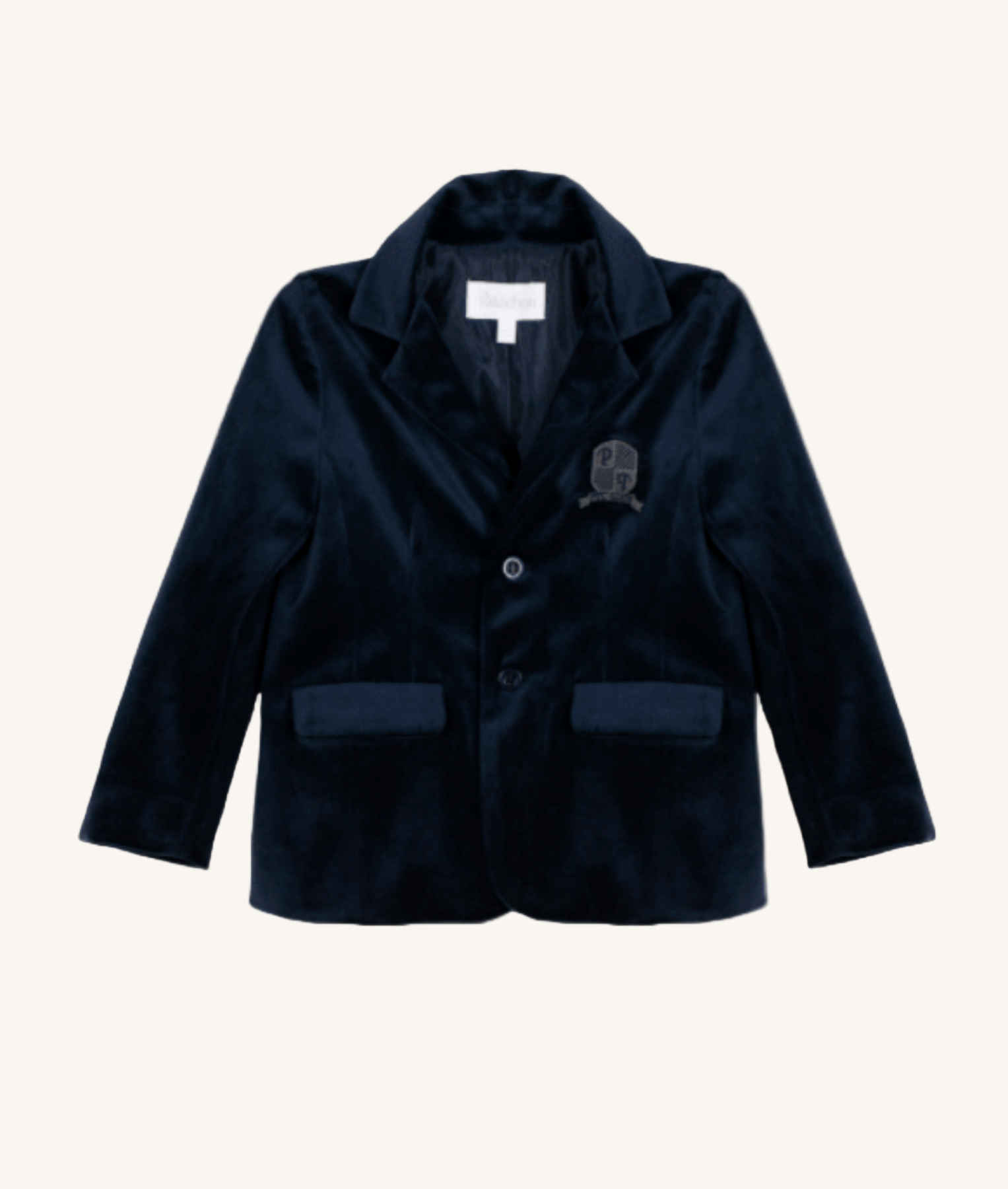 Patachou Boys Navy Blue Velvet Blazer Jacket | HONEYPIEKIDS 