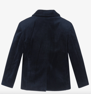 Patachou Boys Navy Blue Velvet Blazer Jacket | HONEYPIEKIDS 