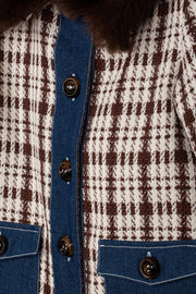 Patachou Girls Chocolate Brown Plaid Coat | HONEYPIEKIDS | Patachou Dolci Vita Coat