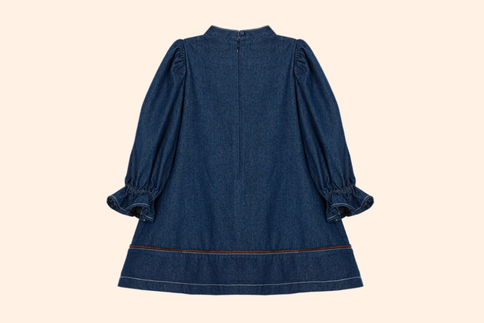Patachou Girls Denim Dress With Bow | HONEYPIEKIDS