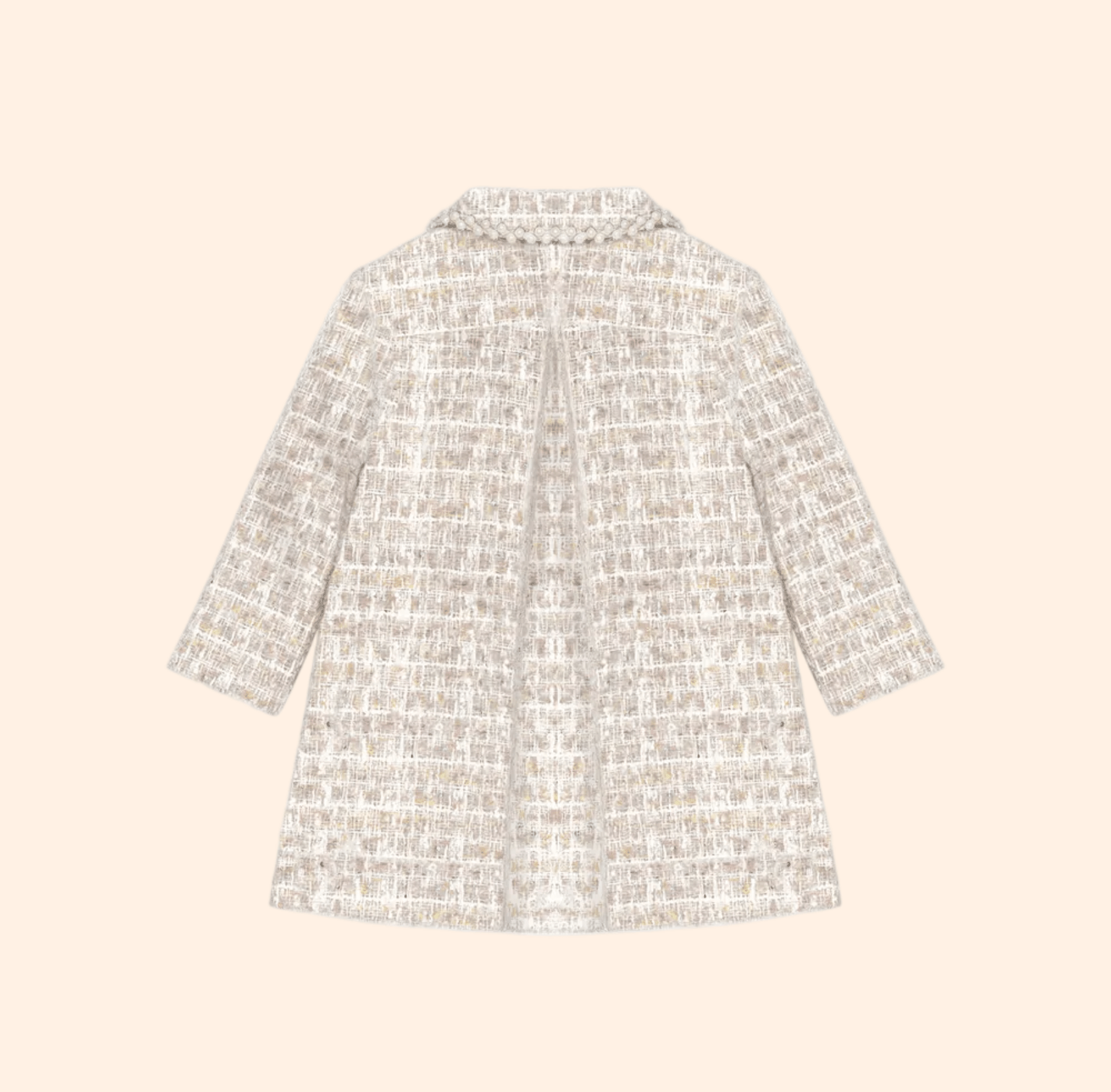 Patachou Girls Elegant Golden Sparkle Tweed Coat | HONEYPIEKIDS 