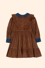 Patachou Girls Moka Corduroy Dress | HONEYPIEKIDS 
