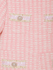 Patachou Girls Pink Tweed Jumpsuit | HONEYPIEKIDS 