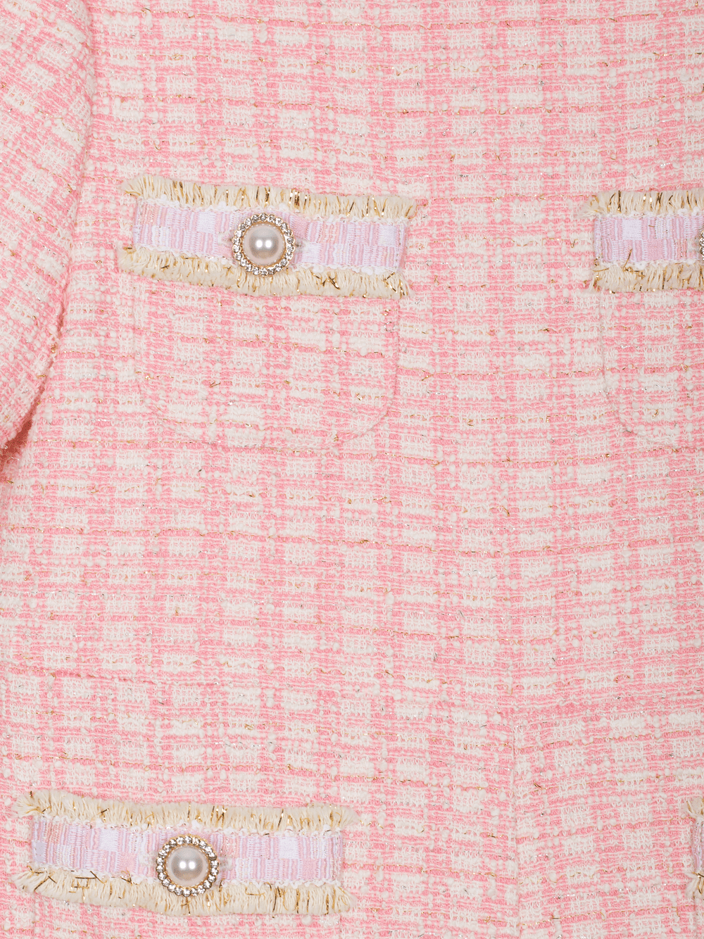 Patachou Girls Pink Tweed Jumpsuit | HONEYPIEKIDS 