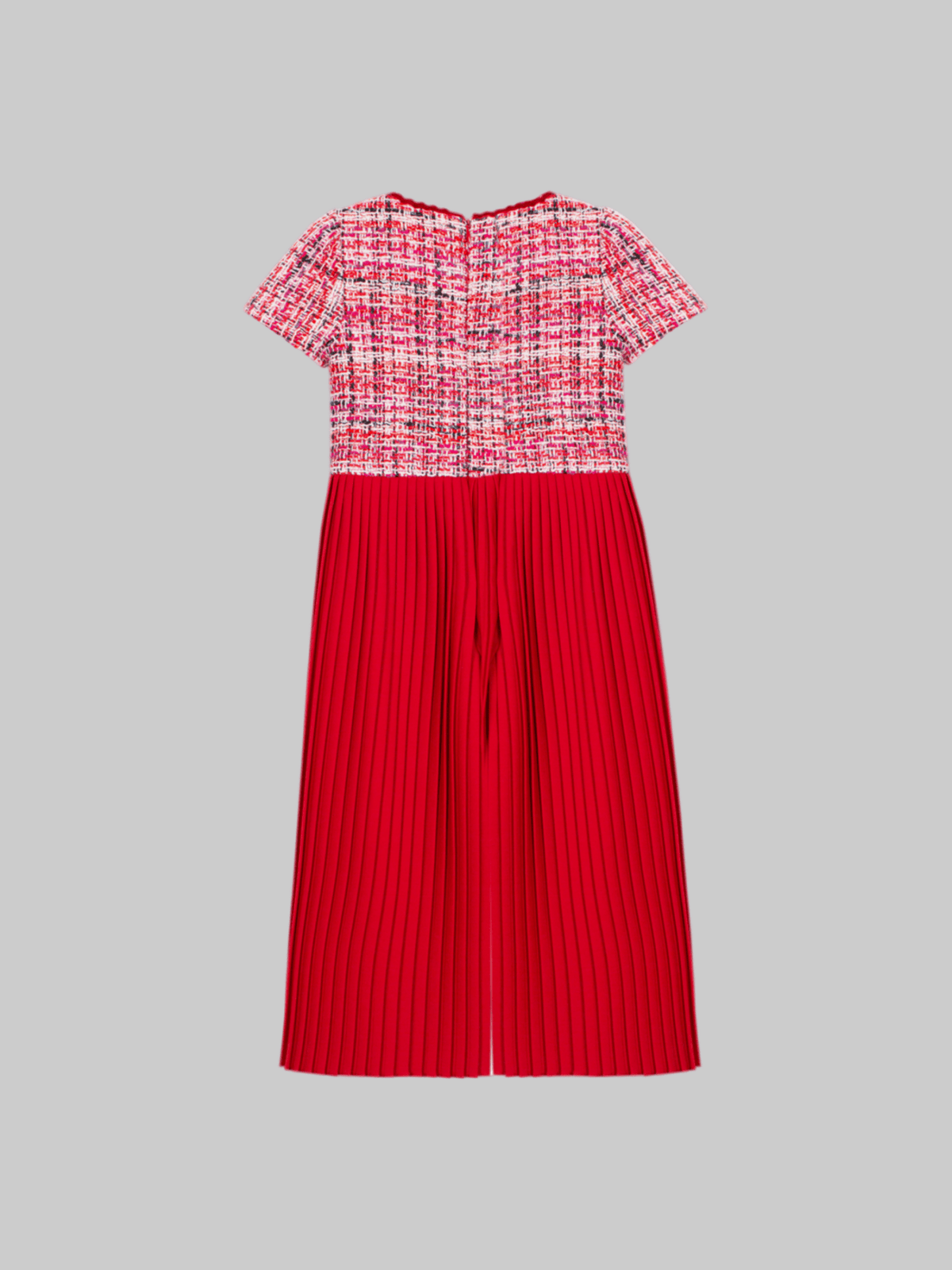 Patachou Girls Red Tweed Velvet Bow Jumpsuit | HONEYPIEKIDS 12