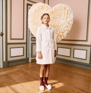 Patachou Girls Sparkly Cream Tweed Coat | HONEYPIEKIDS.COM