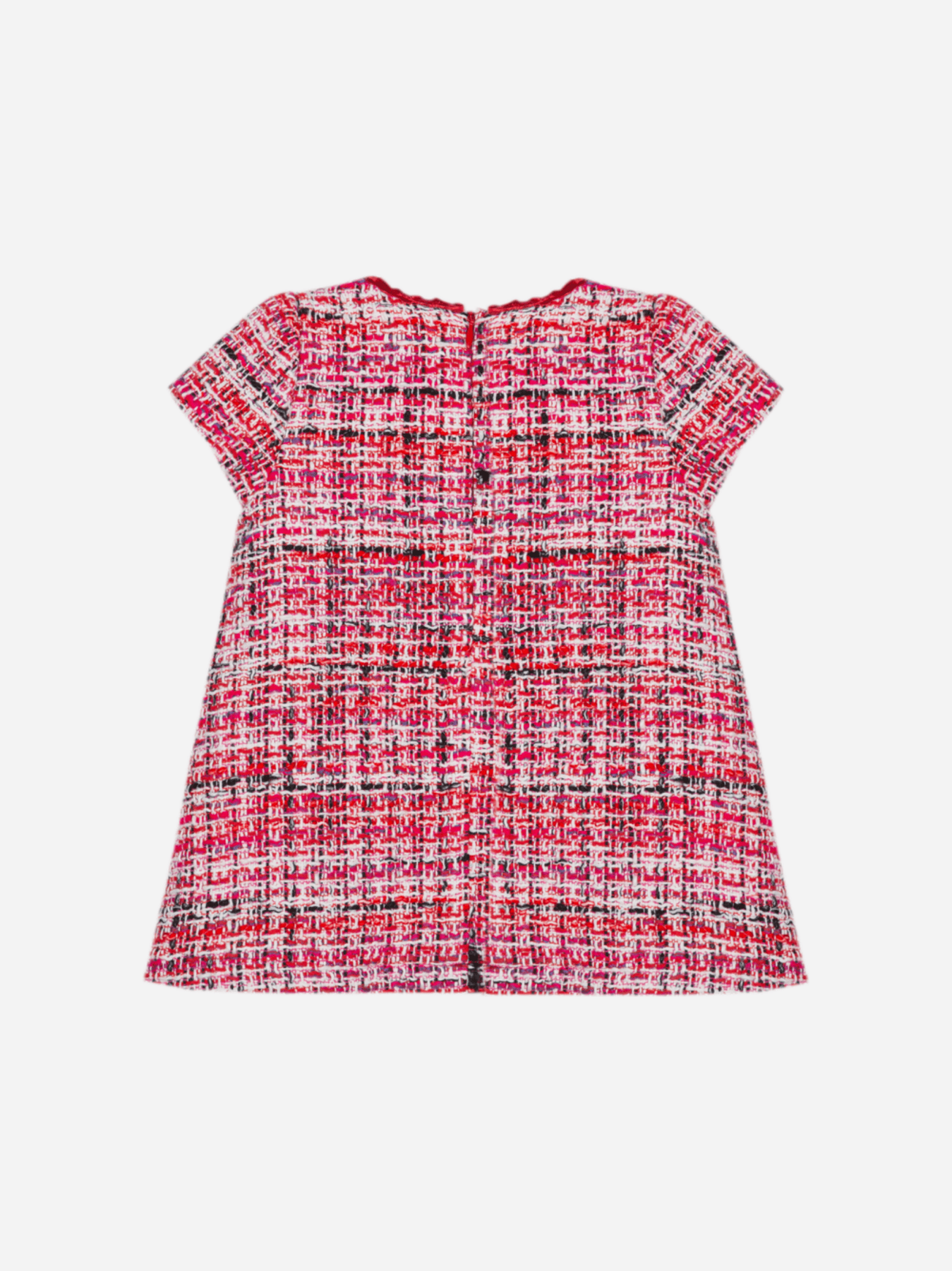 Patachou Infant Red Tweed and Velvet Bow Dress - Baby and Toddler | HONEYPIEKIDS 