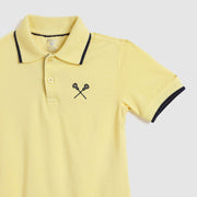 Pedal Boys Lacrosse Polo - Pale Yellow | HONEYPIEKIDS.COM