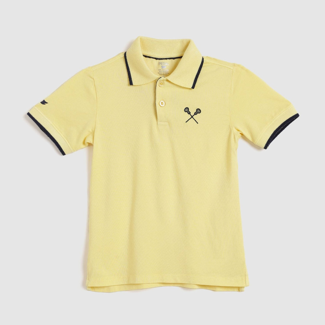 Pedal Boys Lacrosse Polo - Pale Yellow | HONEYPIEKIDS