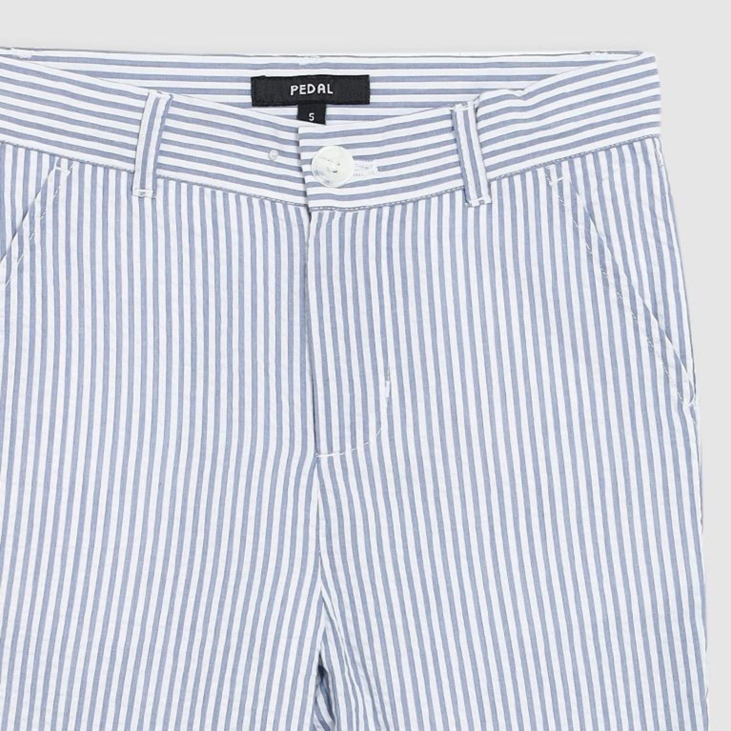 Pedal Boys Seersucker Short - Blue | HONEYPIEKIDS