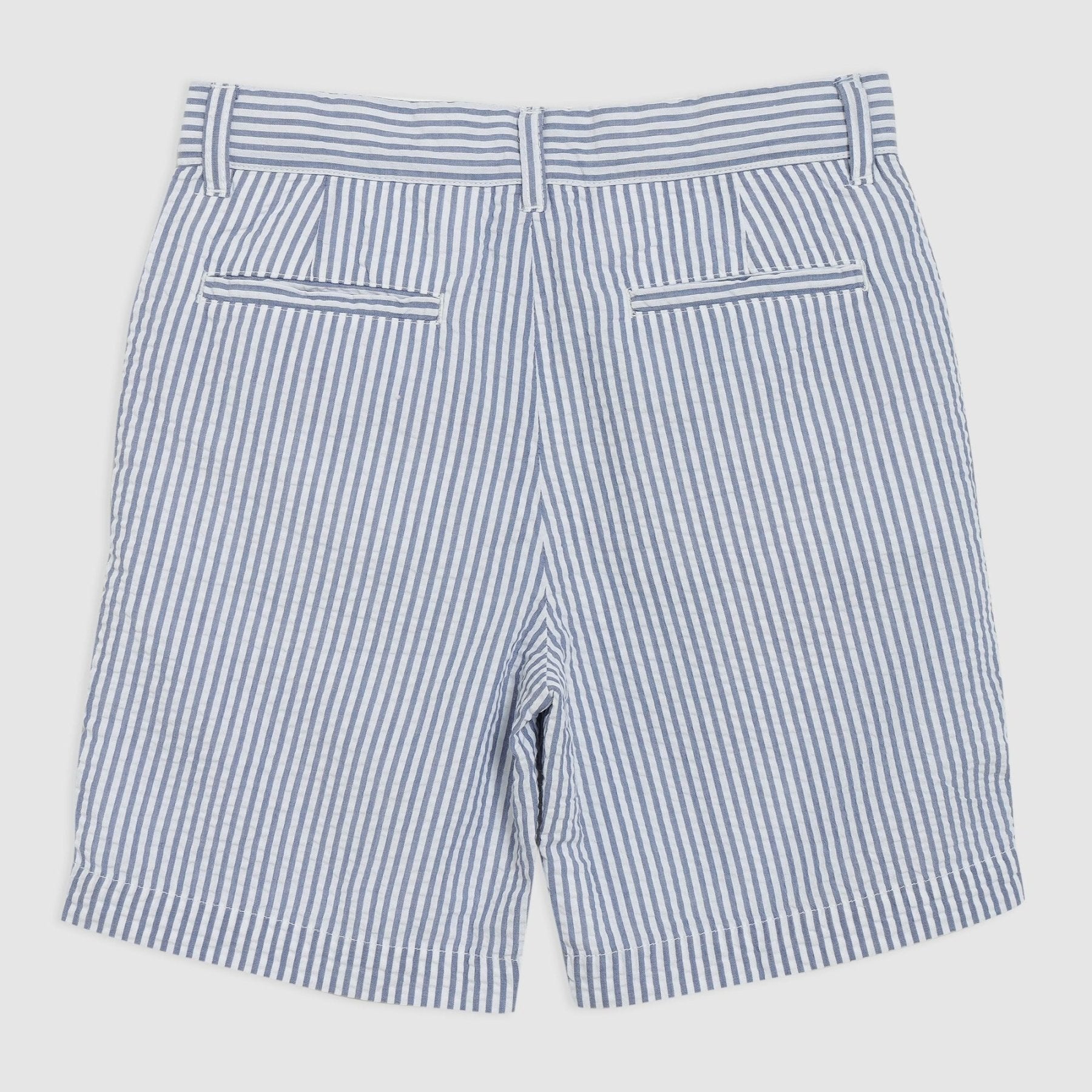 Pedal Boys Seersucker Short - Blue | HONEYPIEKIDS