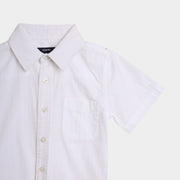 Pedal Boys Seersucker S/S Shirt  - White | HONEYPIEKIDS