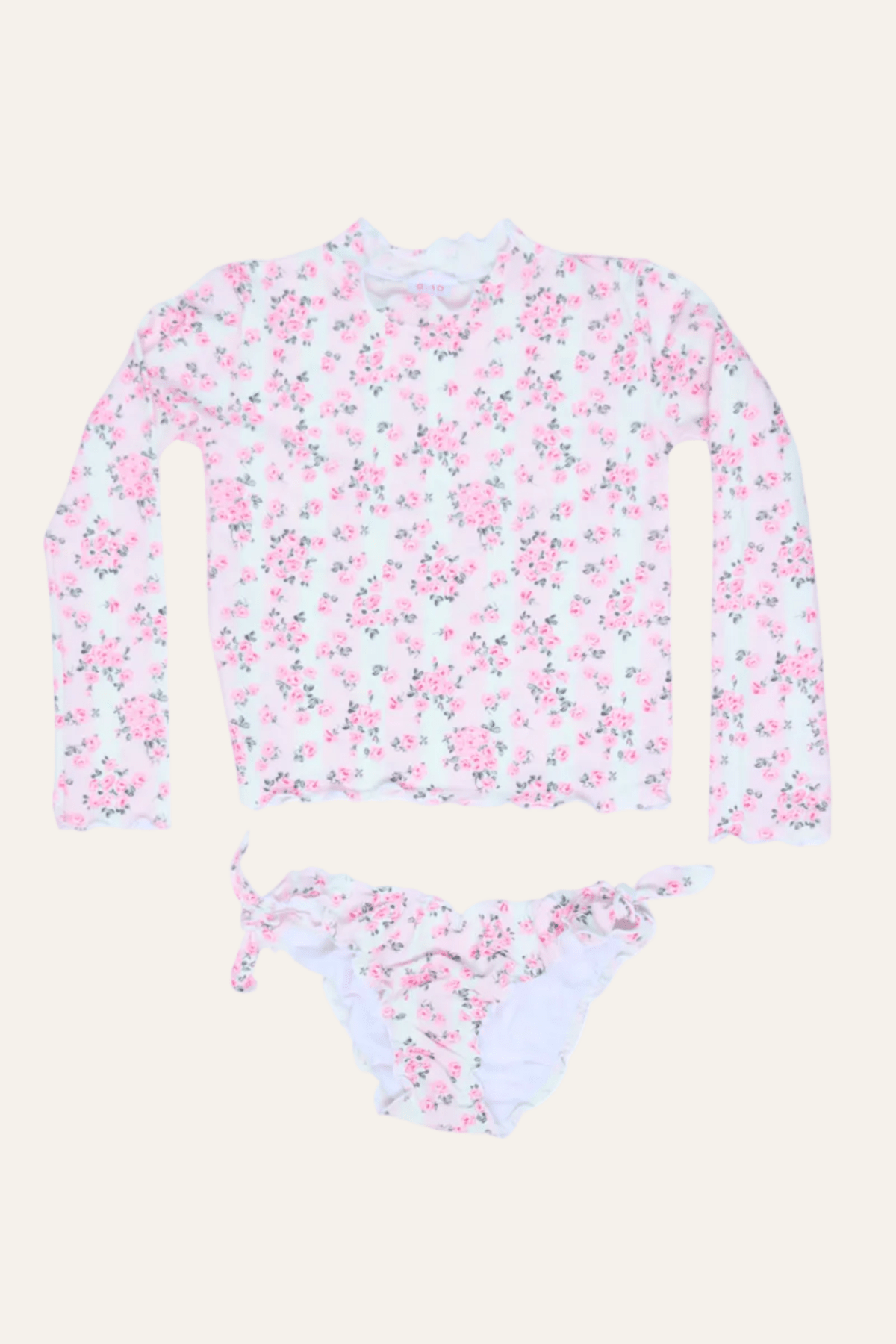 Piccoli Principi ALESSANDRA L/S Two Piece Swimsuit - ROSES & STRIPES