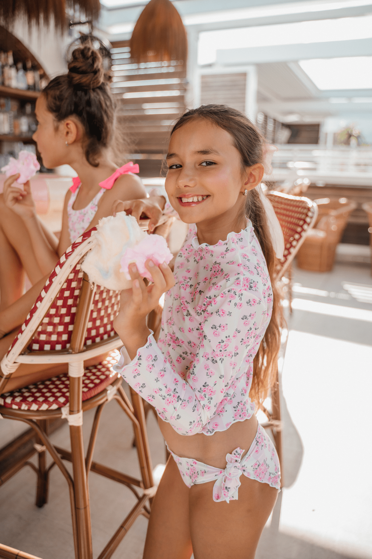 Piccoli Principi ALESSANDRA L/S Two Piece Swimsuit - ROSES & STRIPES