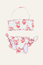 Piccoli Principi CAROLINA Two Piece Swimsuit - CHERRIES & STRIPES | HONEYPIEKIDS