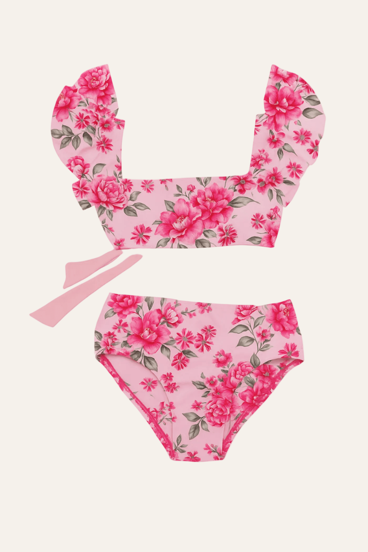Piccoli Principi KLARA Two Piece Swimsuit - WILD ROSE | HONEYPIEKIDS
