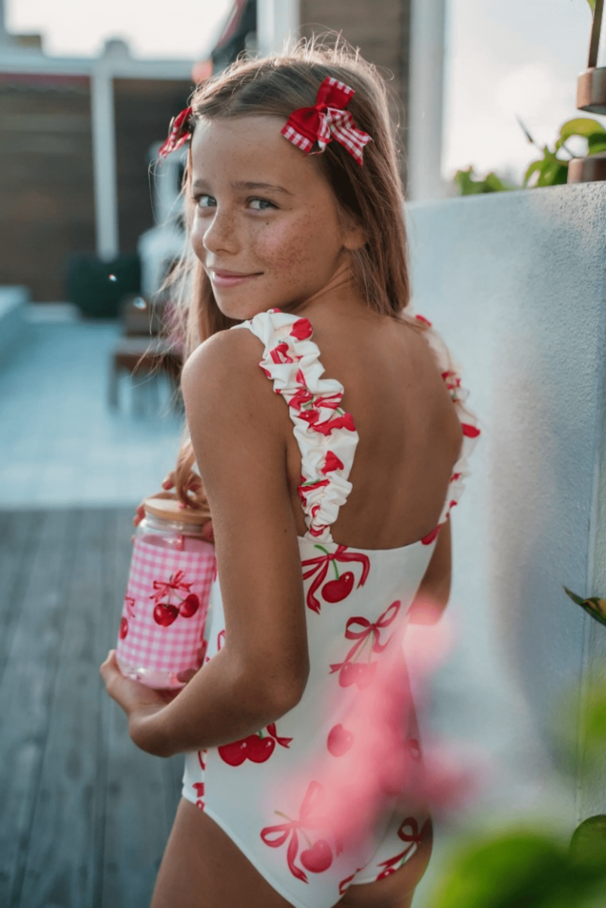 Piccoli Principi One Piece Swimsuit - AUSTRALIA - CHERRIES and BOWS | HONEYPIEKIDS 