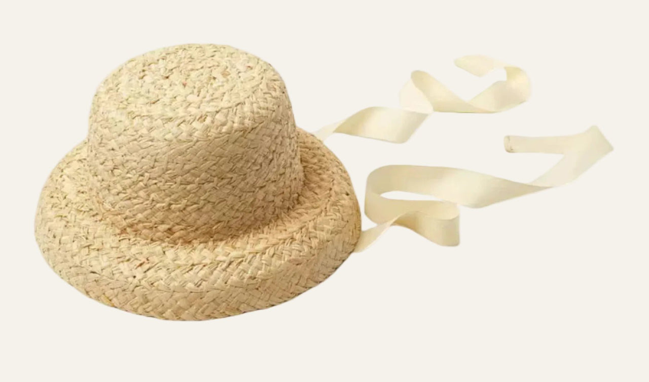 Piccoli Principi Safari Sun Hat W/ Ribbon Tie | HONEYPIEKIDS 
