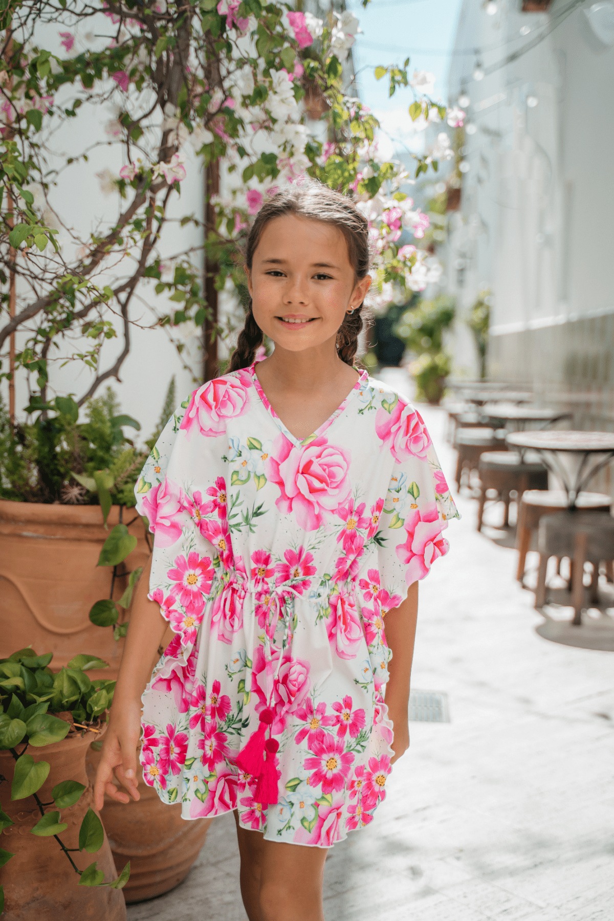Piccoli Principi Swimwear LIDIA Coverup Dress - JARDIN DETE | HONEYPIEKIDS