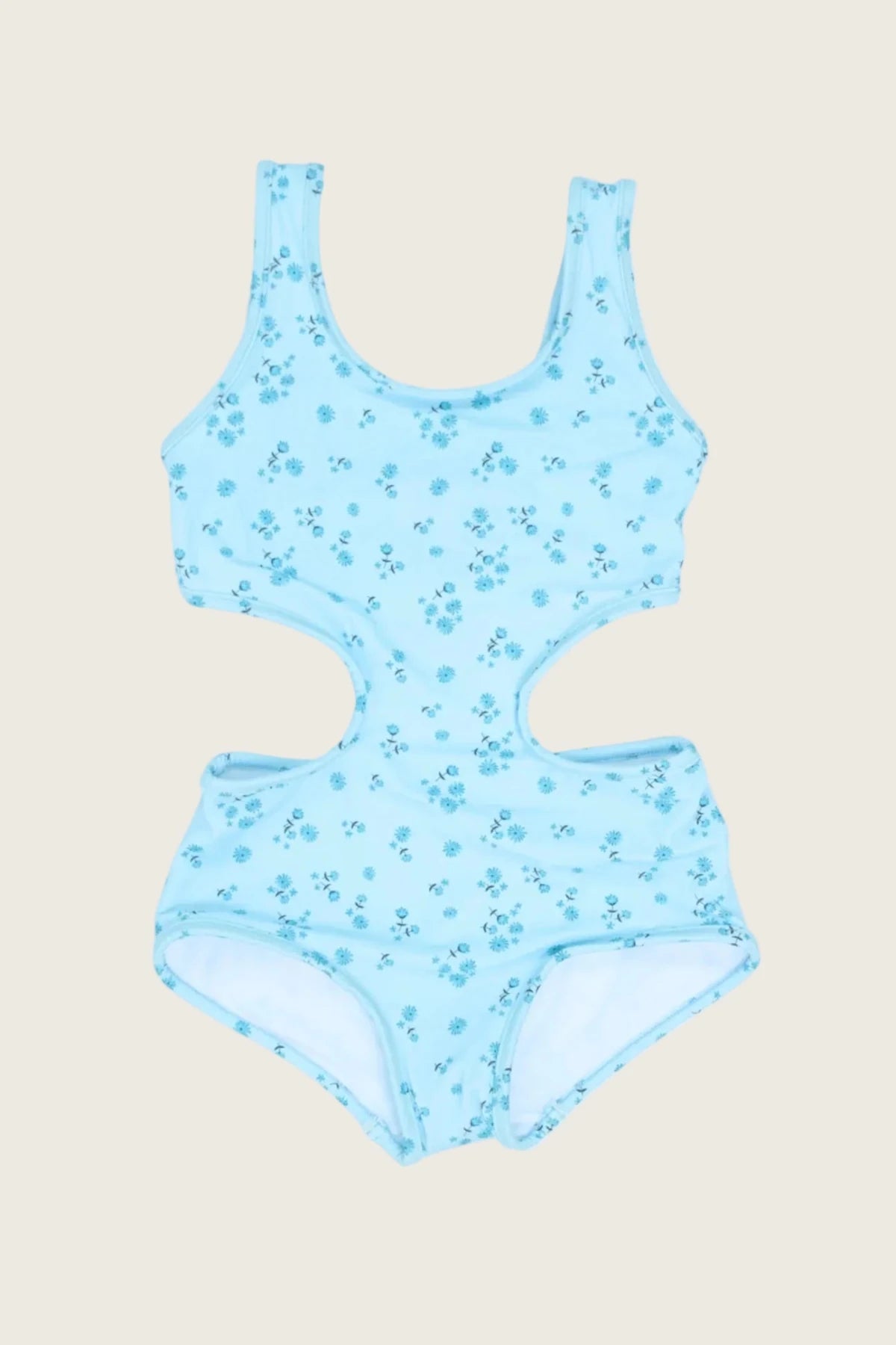 Piccoli Principi TURKS AND CAICOS Cutout Girls Swimsuit - BLUE PETAL | HONEYPIEKIDS 