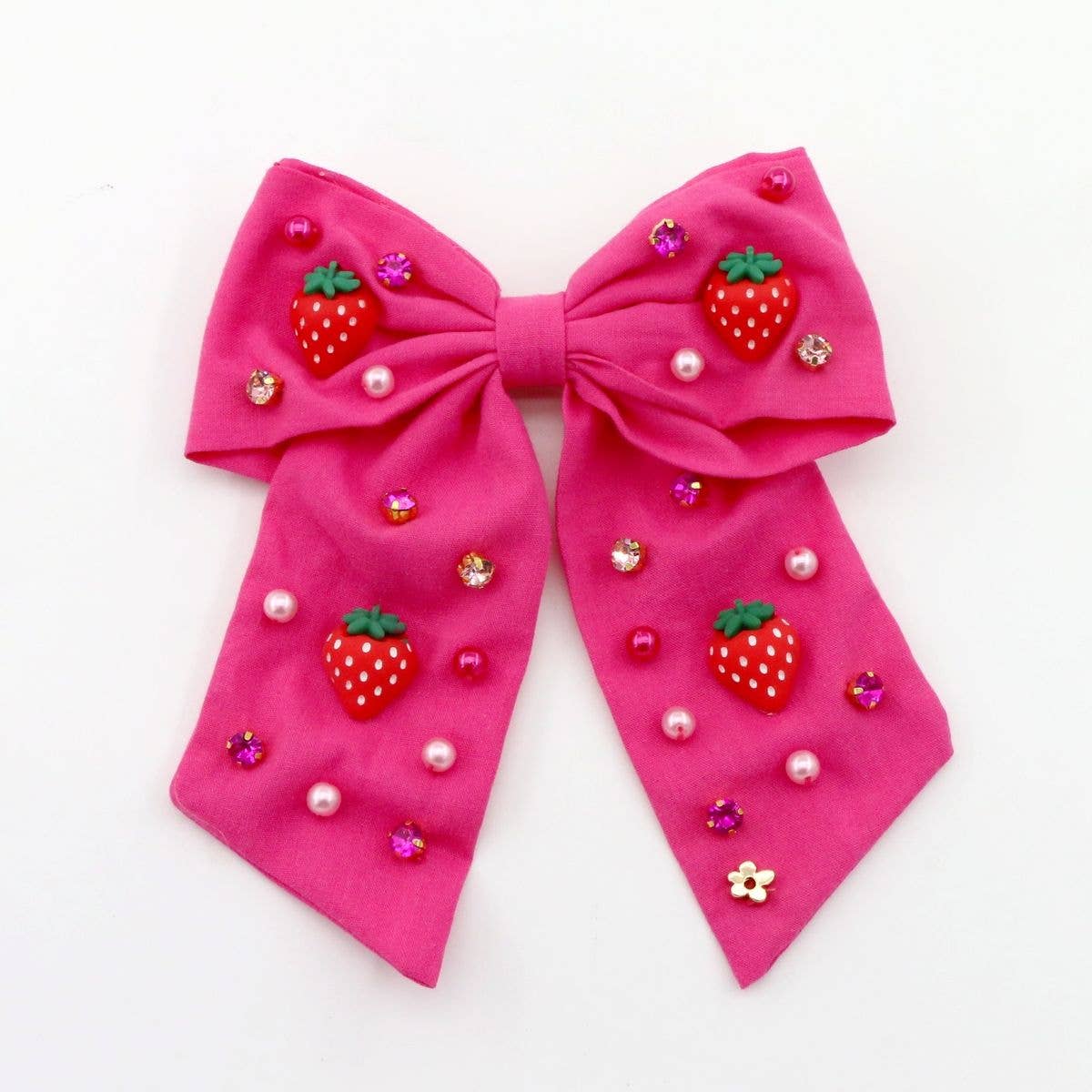 Poppyland Berry Sweet Hair Bow | HONEYPIEKIDS
