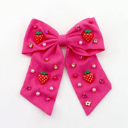 Poppyland Berry Sweet Hair Bow | HONEYPIEKIDS