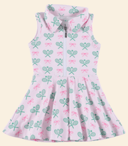 Poppyland Grace Tennis Dress - Tennis Love Pattern | HONEYPIEKIDS 