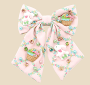 Poppyland Hair BOW - EASTER TRELLIS | HONEYPIEKIDS 