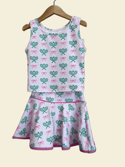 Poppyland Katherine Top and Skort Set - TENNIS LOVE | HONEYPIEKIDS