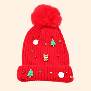 Poppyland Pom Beanie Hat - Santa | HONEYPIEKIDS 